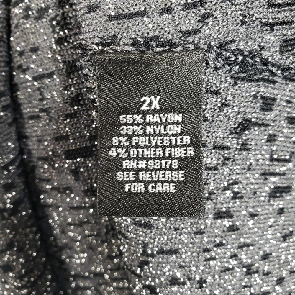 Context Lord & Taylor 2X Tunic Top Ombre Glitter Sparkle Evening Party Plus Size